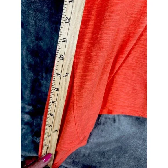 Chico’s The Ultimate Tee Women's Top Size 2 Large Orange 3/4 Sleeve - Picture 10 of 15